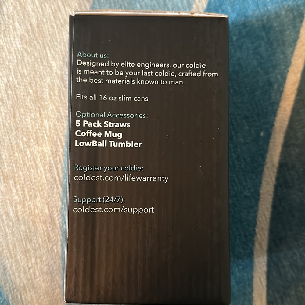The Coldest Water 16oz. Slim Solar Yellow Coldie. New in Box! - Picture 3 of 5